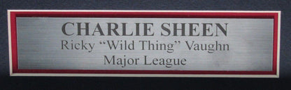 Charlie Sheen Autographed/Inscr Baseball Jersey