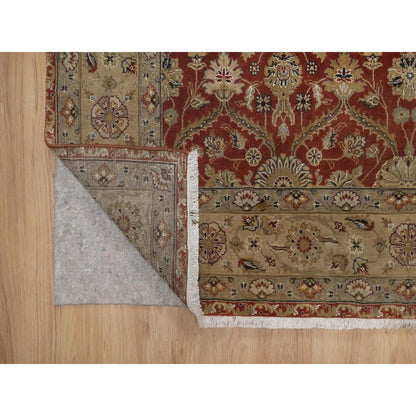 5'6"x7'9" Red Hereke with All Over Design 300 KPSI Wool & Silk Hand Knotted