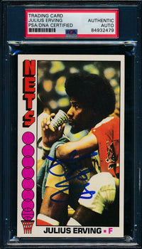 1976-77 Topps #1 Signed/Auto Julius Dr. J Erving