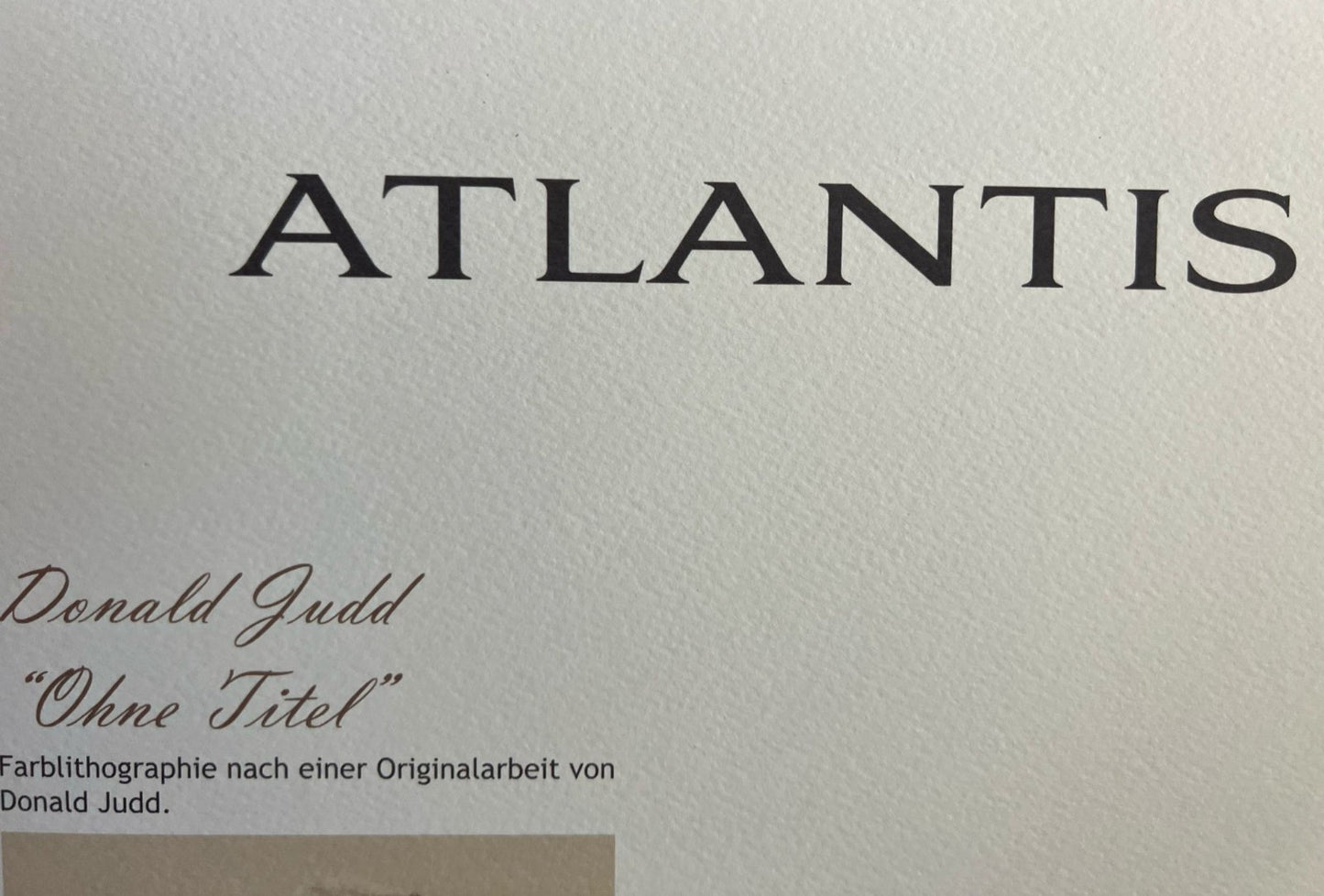 Donald Judd Lithograph Coa Signed Numbered Stamped