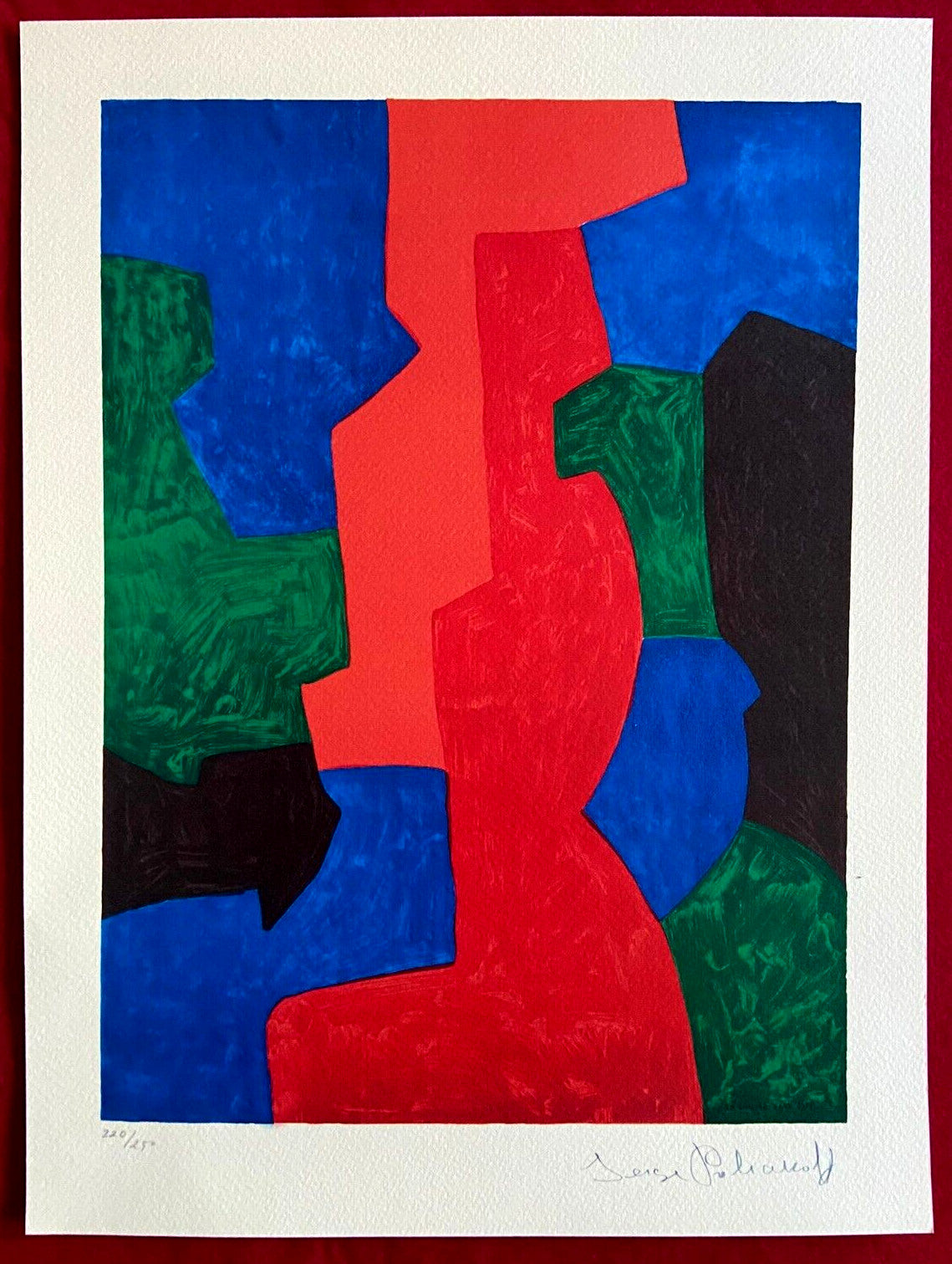 Serge Poliakoff Lithograph Moma Coa Signed Op Numbered In Pencil Rare