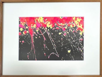 Walasse Ting Lithograph Fireworks 1974 Large Artwork Signed Print Club Issued