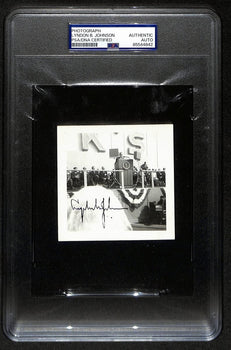 President Lyndon B. Johnson Signed/Auto Vintage 3.5X3.5 B/W Photo Psa/Dna 199533