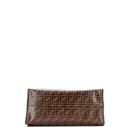 Fendi Mania Logo Shopper Tote Zucca Coated Canvas Large