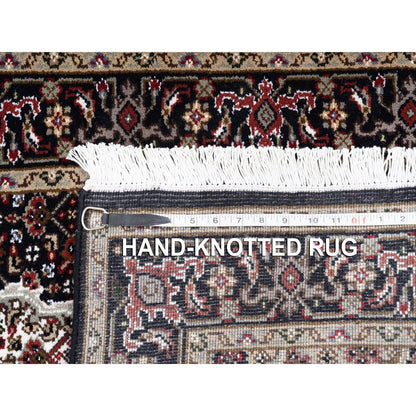 2'7"X11'10" Fish Design Tebraz Mahi Handknotted Wool-Silk Runner Rug