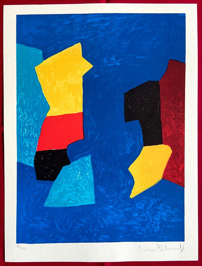 Serge Poliakoff Lithograph Moma Coa Signed Op Numbered In Pencil Piet Mondrian