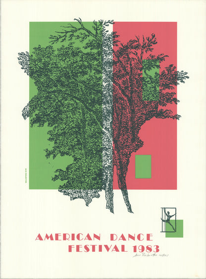 JACK PERLMUTTER American Dance Festival 1983 SIGNED 30" x 22" Lithograph 1983 Co