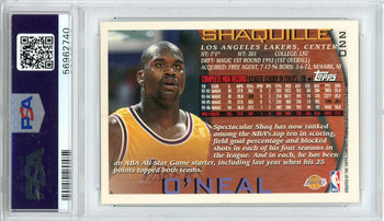 Shaquille O'Neal 1996 Topps Nba 50Th Card #220