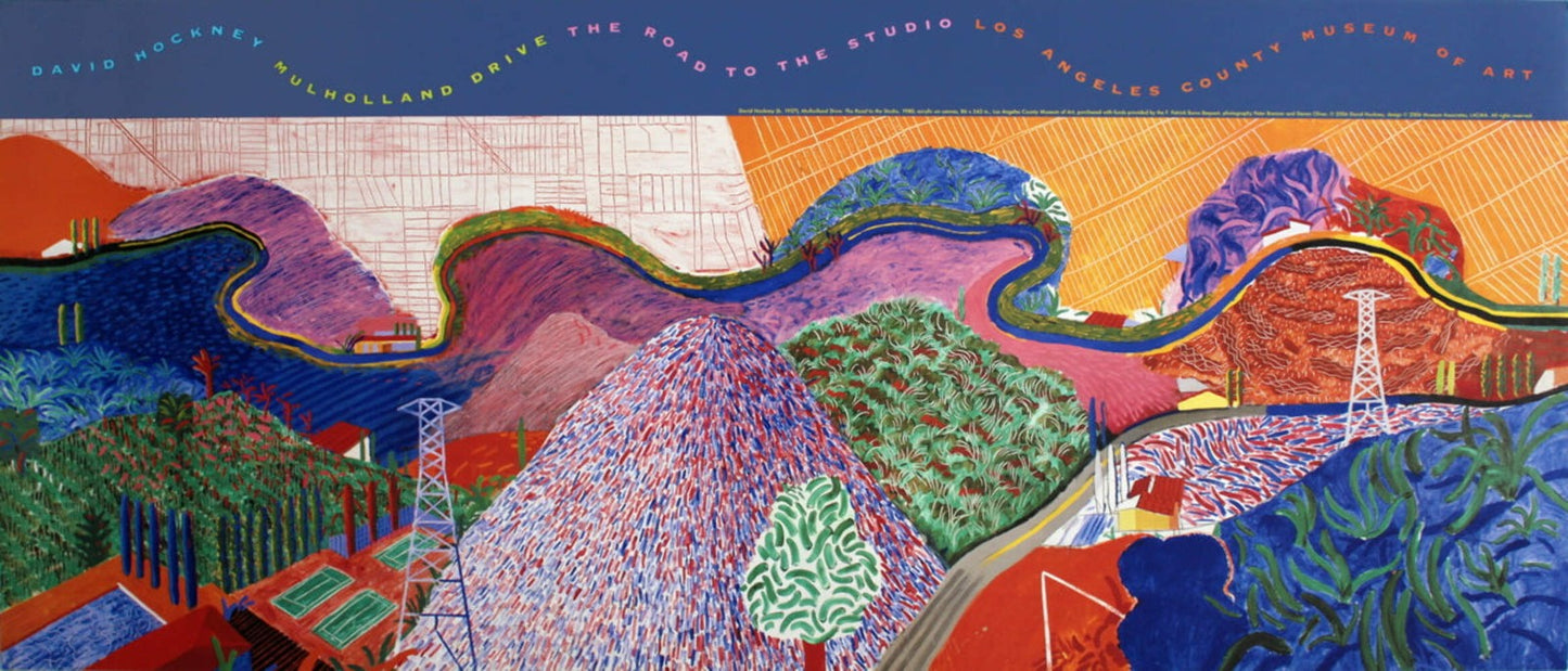 David Hockney Mulholland Drive: The Road To The Studio " Poster