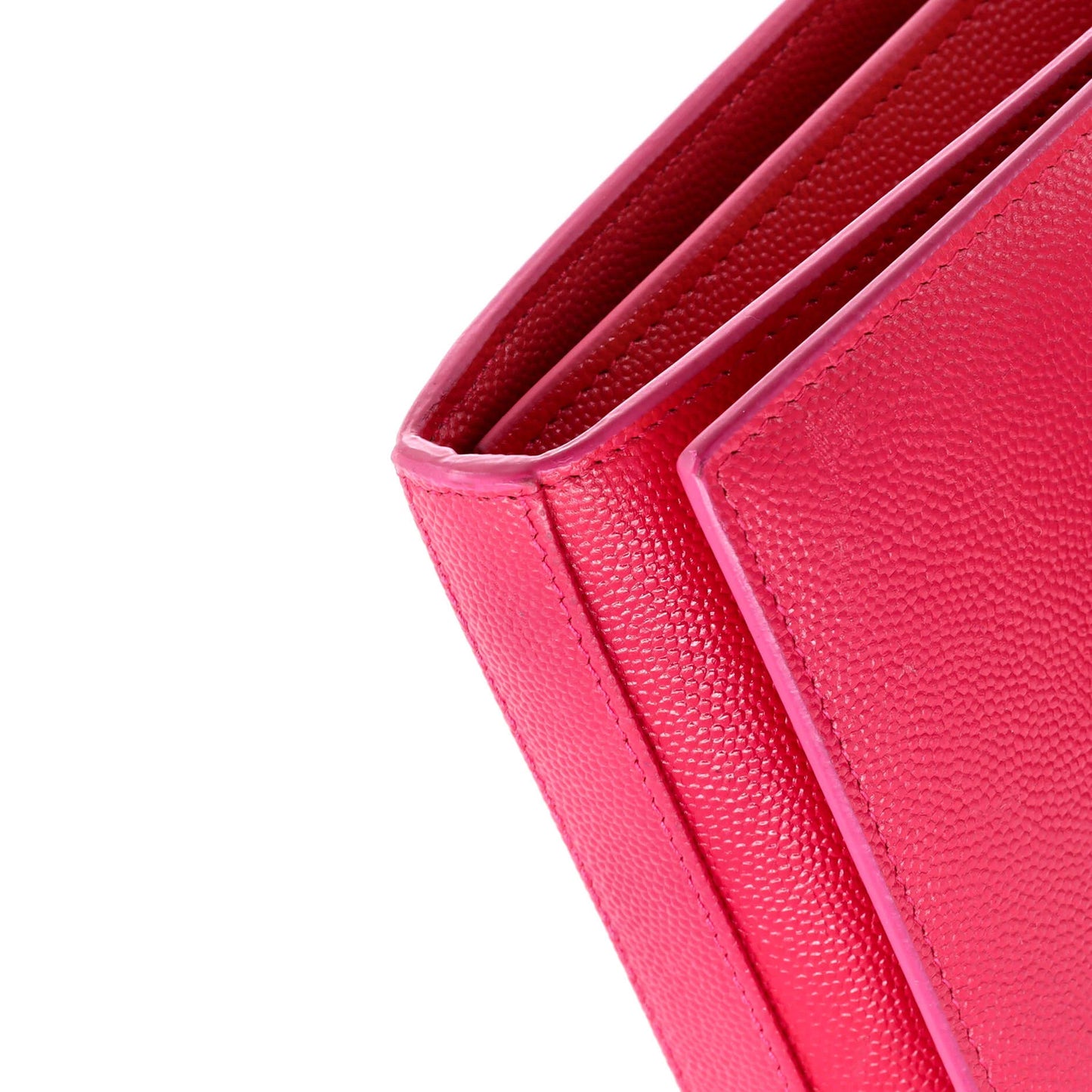 Saint Laurent Classic Monogram Wallet On Chain Leather