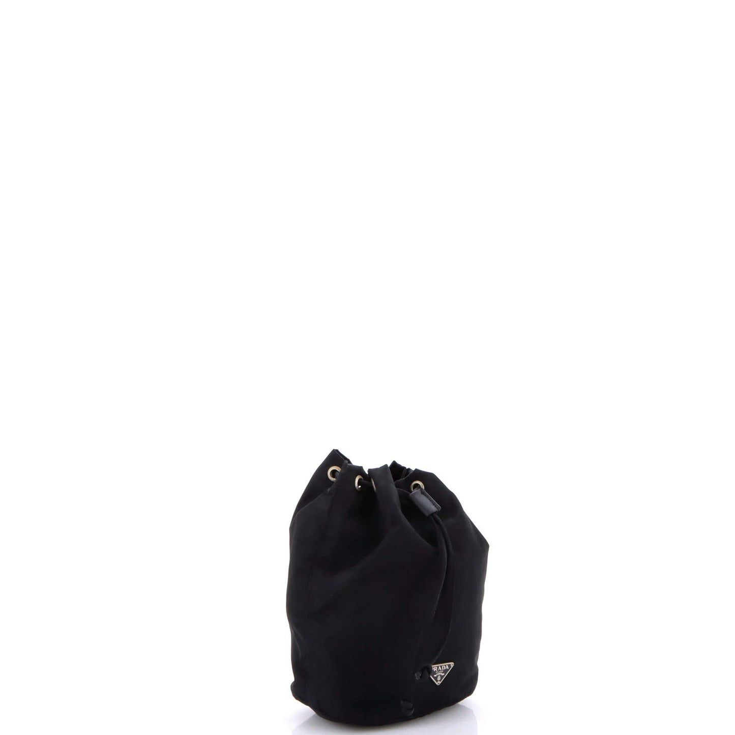 Prada Drawstring Wristlet Bucket Bag Tessuto Small