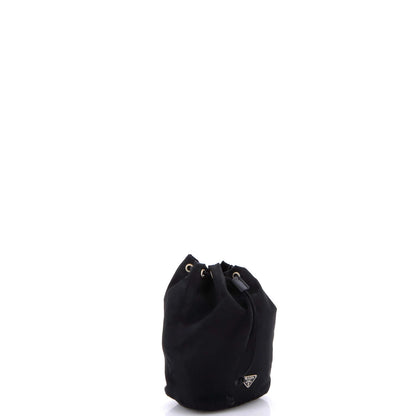 Prada Drawstring Wristlet Bucket Bag Tessuto Small