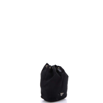 Prada Drawstring Wristlet Bucket Bag Tessuto Small