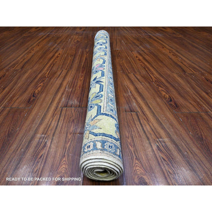 5'X6'9" Old Gold All Natural Wool Fusion Kazak Hand Knotted Oriental Rug