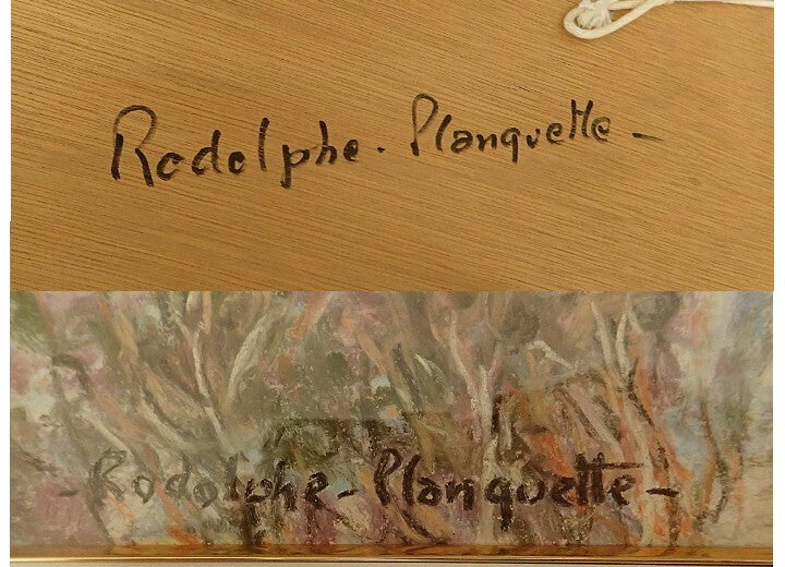 Rodolphe Planquette Signed Pastel On Paper Painting Framed Lake Ashi Hakone