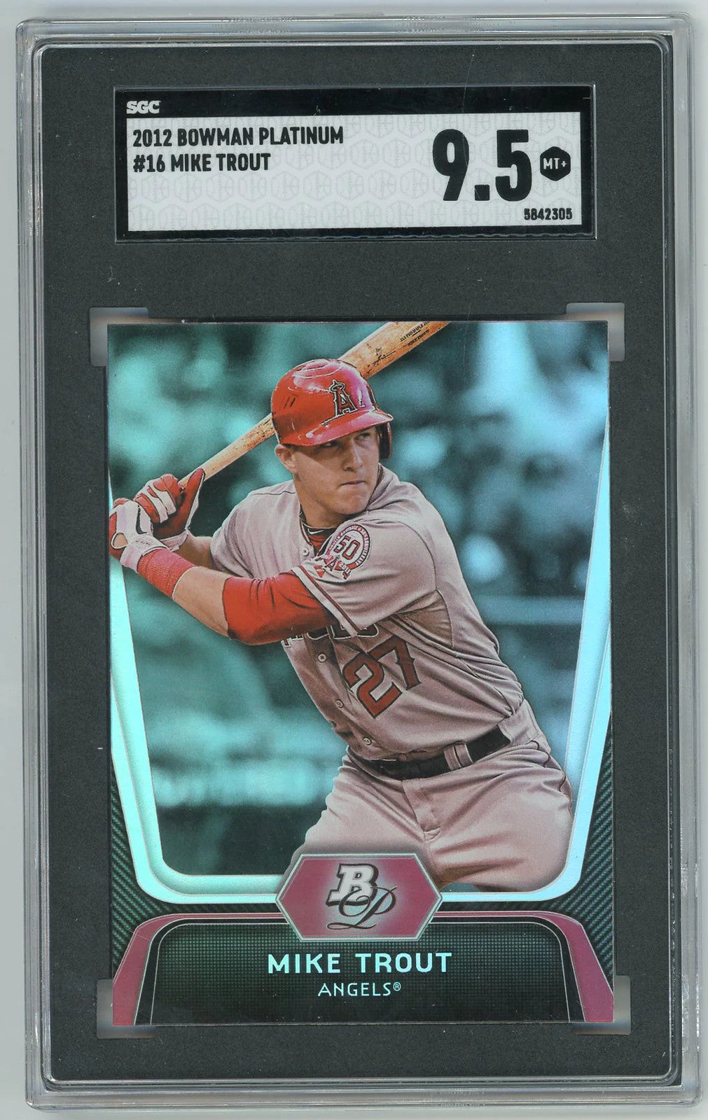 Mike Trout 2012 Bowman Platinum #16 Sgc Mt 9.5
