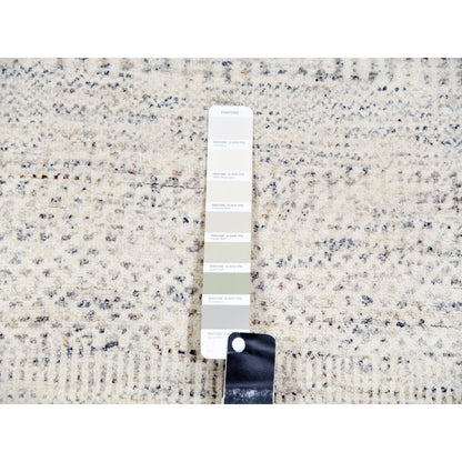 12'X12' Mushroom Gray Wool Hand Knotted Grass Design Round Oriental Rug