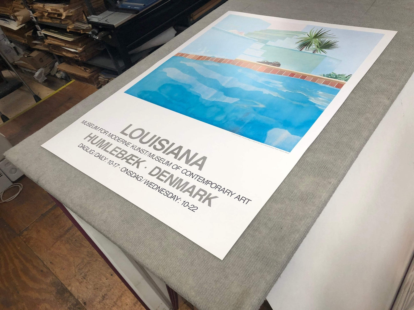 David Hockney Pool And Steps " Poster Pop Art Red Blue Green