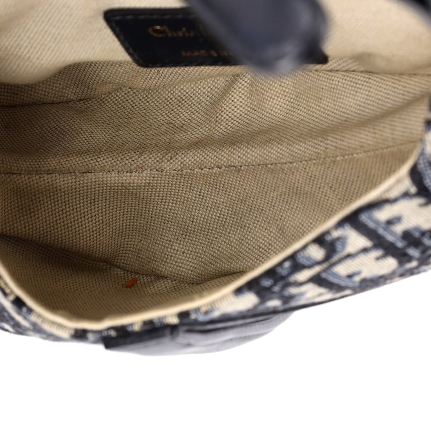 Christian Dior Mini Oblique Canvas Saddle Handbag