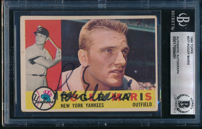 Roger Maris Signed/Autographed 1960 Topps Card