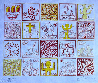 Keith Haring Lithograph ''Usa