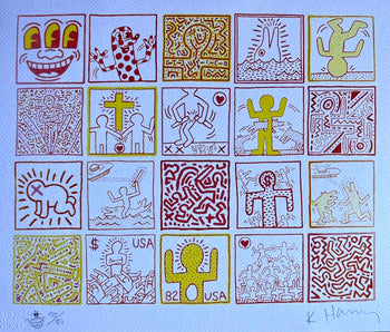 Keith Haring Lithograph ''Usa