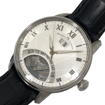 Maurice Lacroix Masterpiece Jours Retrograde Mp6358 Ss/Leather Strap