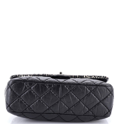 Chanel Cc Top Handle Flap Bag Tweed And Quilted Aged Calfskin Medium