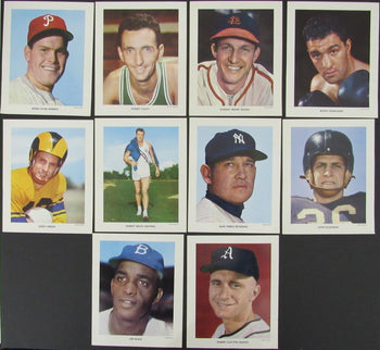 Lot Of (10) 1953 Sport All Star Portfolio 5.5X7