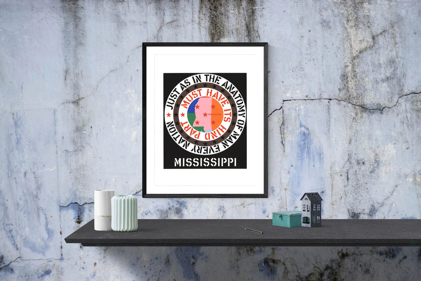Robert Indiana Mississippi " Serigraph Pop Art Multicolor Protest