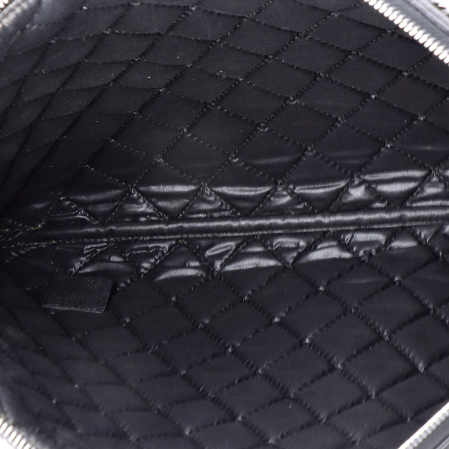 Chanel Boy O Case Clutch Quilted Lambskin With Chain Detail Large