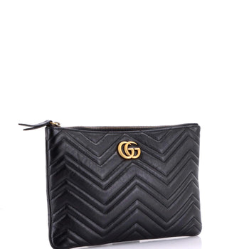 Gucci Gg Marmont Pouch Matelasse Leather