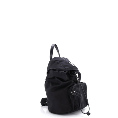 Prada Single Buckle Pocket Backpack Tessuto Small
