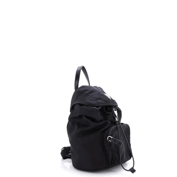 Prada Single Buckle Pocket Backpack Tessuto Small