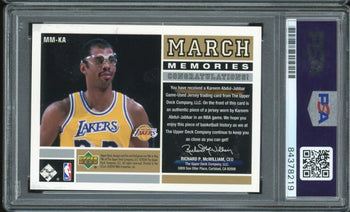 Kareem Abdul-Jabbar Autographed 2004 Upper Deck Jersey Card (Psa)