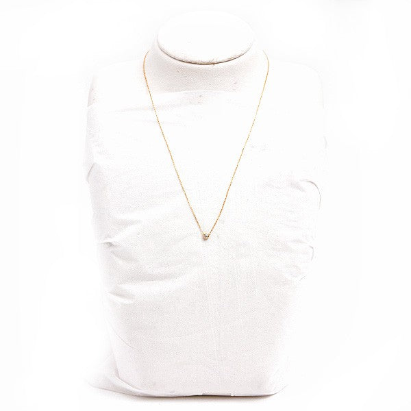 Ahkah Necklace 1P Diamond One-Point Diamond K18 Yellow Gold