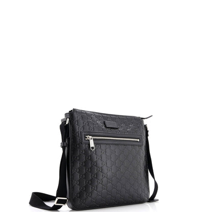 Gucci Signature Zip Messenger Bag Guccissima Leather Medium