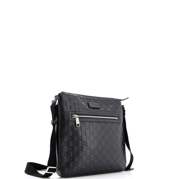 Gucci Signature Zip Messenger Bag Guccissima Leather Medium
