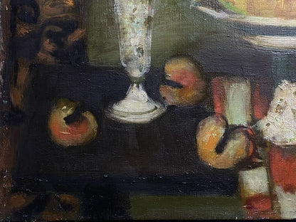Eugne Baboulne Original Oil Painting "Le Melon Despagne" 1978  Still Life
