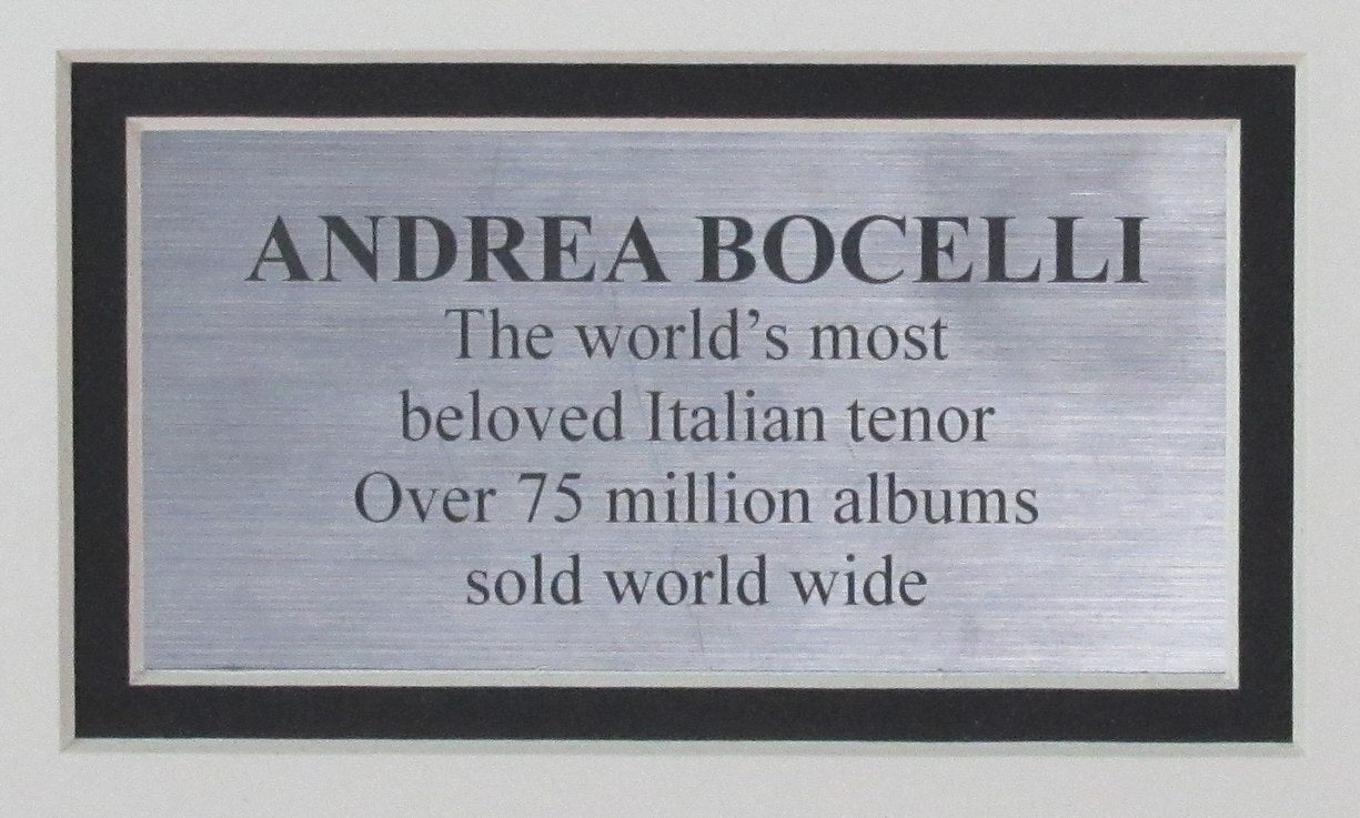 Andrea Bocelli Signed/Autographed Cd Photo Collage Framed Beckett 188621