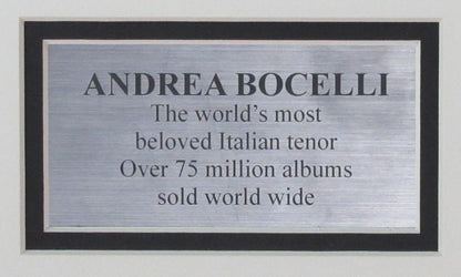 Andrea Bocelli Signed/Autographed Cd Photo Collage Framed Beckett 188621