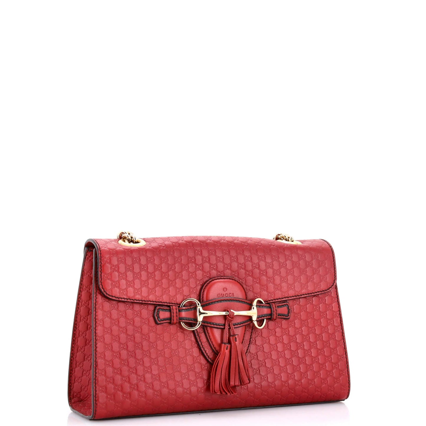 Gucci Emily Chain Flap Bag Microguccissima Leather Medium