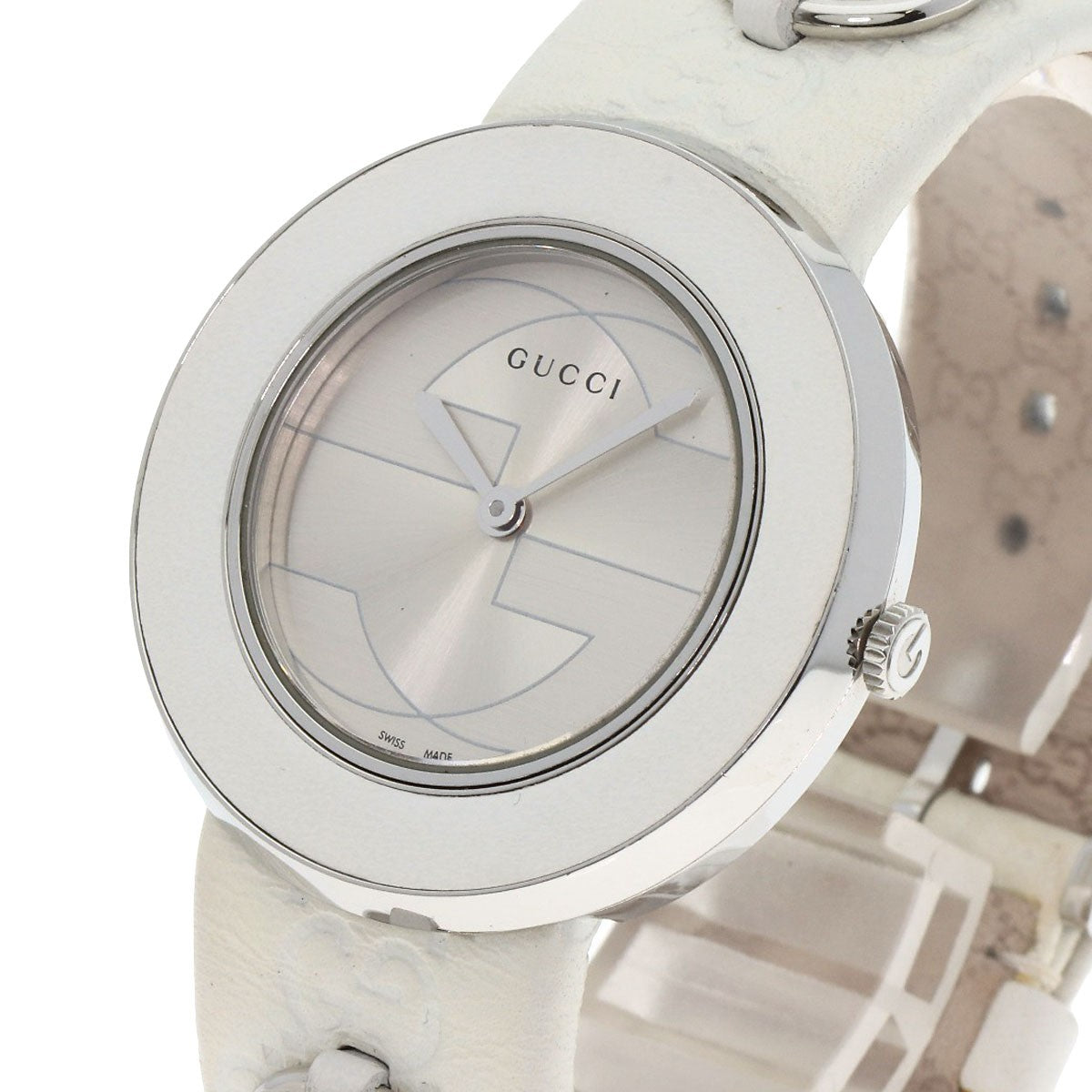 Leather GUCCI You play Watches 129.4 Stainless Steel/