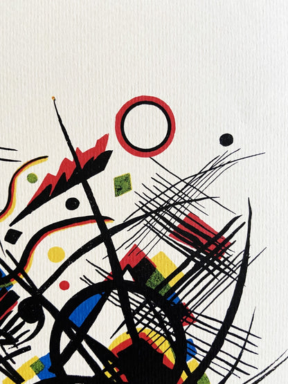 Wassily Kandinsky Lithograph 1923 Coa Published Bauhaus Signed Op