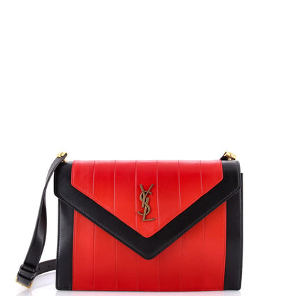Saint Laurent Gaby Envelope Satchel Vertical Quilted Leather