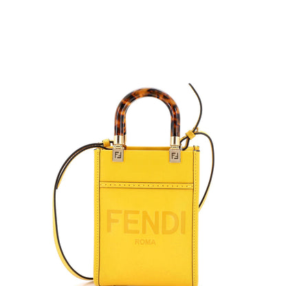Fendi Sunshine Shopper Tote Leather Mini