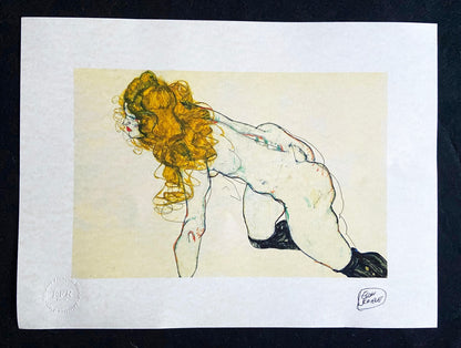 Egon Schiele Lithograph Signed Coa Numbered