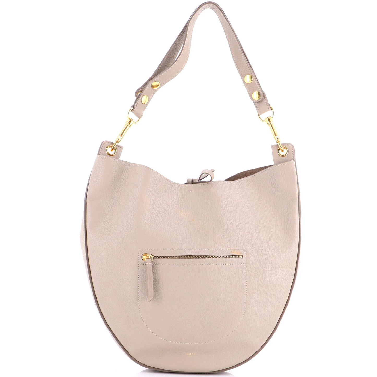 Celine Trotteur Pocket Hobo Grainy Leather Medium