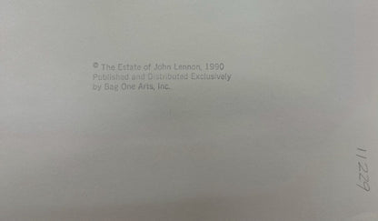 John Lennon Photographic Portrait Silkscreen 174/300 Signed By Yoko Ono W Mark
