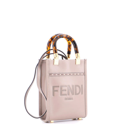 Fendi Sunshine Shopper Tote Leather Mini